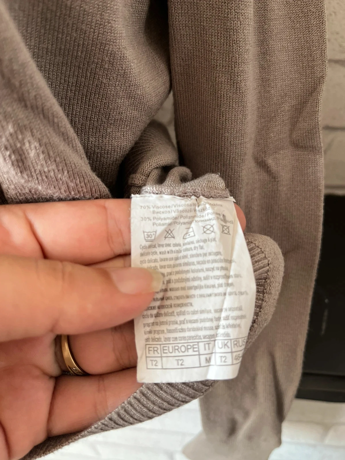 Sous-pull col roulé taupe – Taille 38/40 – Camaïeu – photo 3